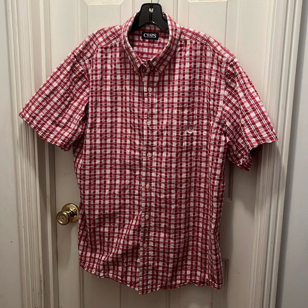 Men’s Size XXL Chaps Button-down Collar Short Sleeve Shirt